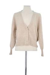 Gilet Sandro Beige en Laine, taille S - Seconde Main