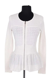 Gilet Sandro Blanc en Synthétique, taille M - Seconde Main