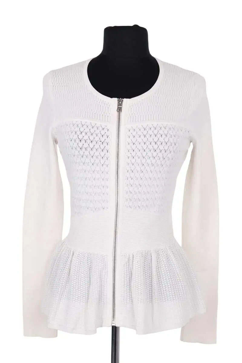 Gilet Sandro Blanc en Synthétique, taille M - Seconde Main