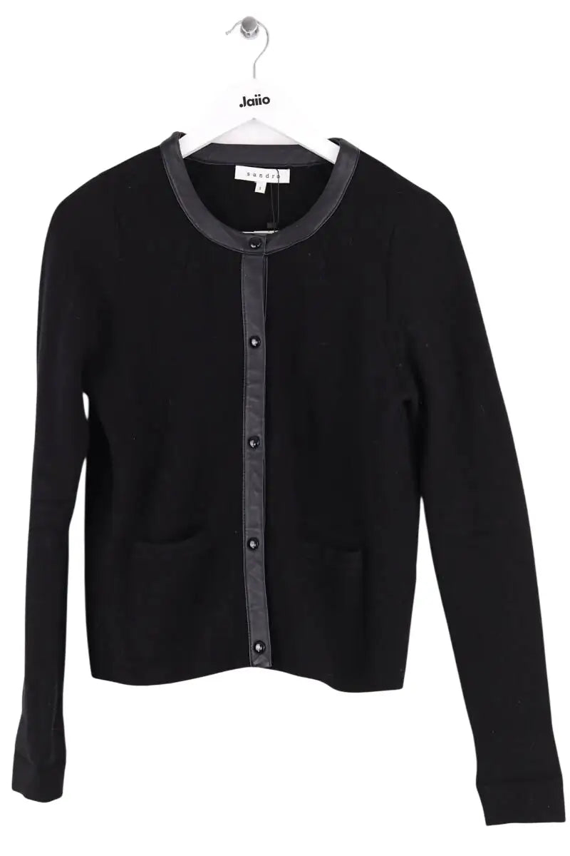 Gilet Sandro Noir en Laine, taille L - Seconde Main