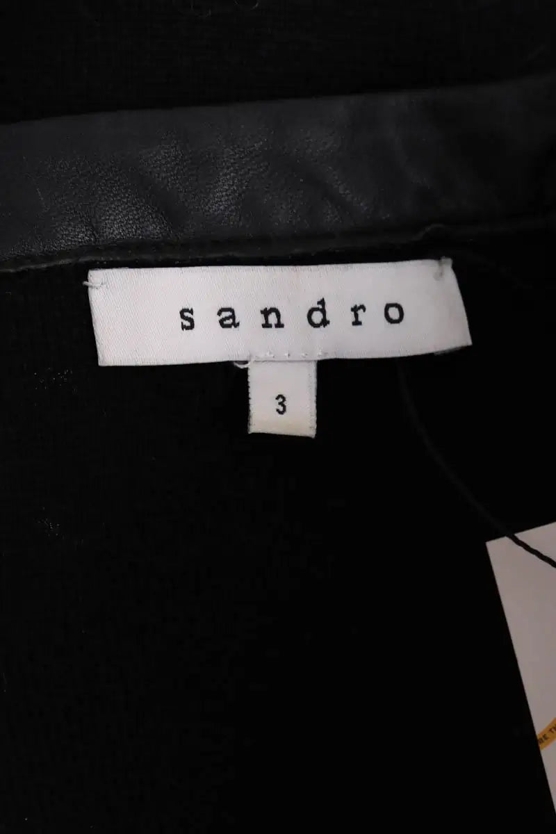 Gilet Sandro Noir en Laine