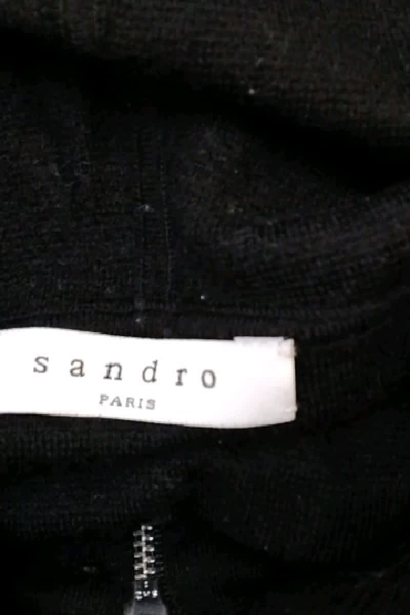 Gilet Sandro Noir en Laine