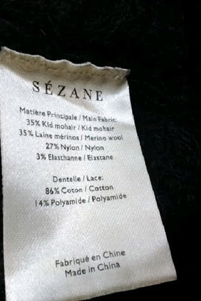 Gilet Sézane Noir en Laine