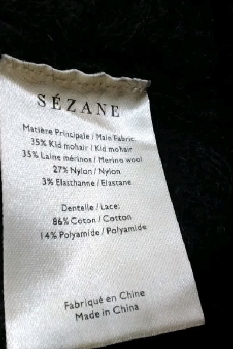 Gilet Sézane Noir en Laine