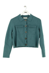 Gilet Sézane Vert en Laine, taille S - Seconde Main