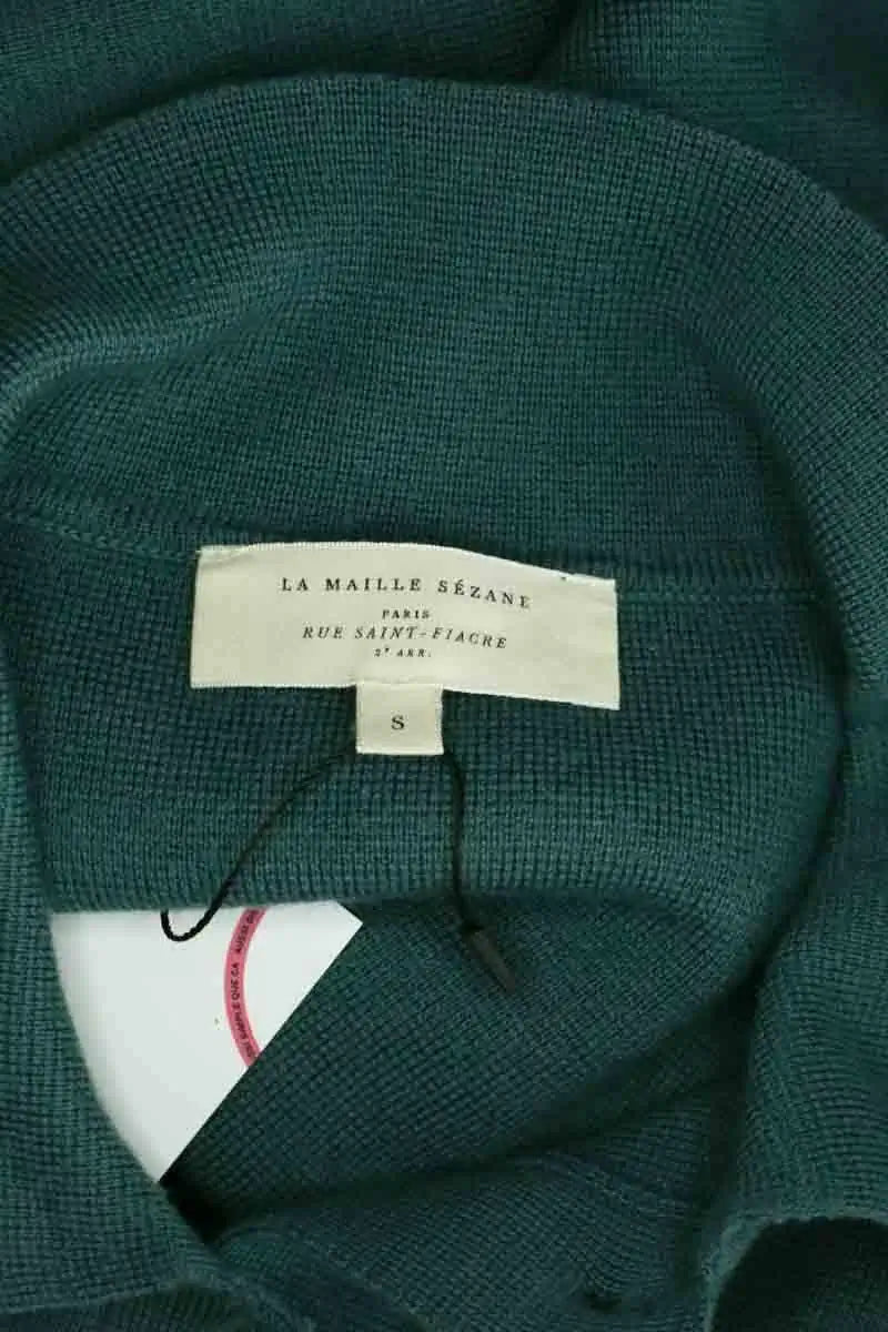 Gilet Sézane Vert en Laine