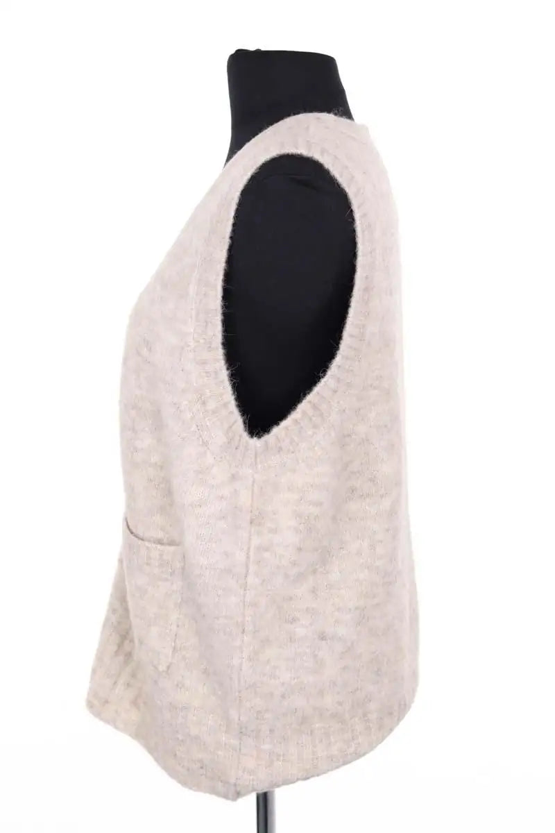 Gilet Soeur Fluo Ecru en Synthétique