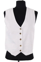 Gilet Songe Lab Blanc en Lin, taille XS - Seconde Main
