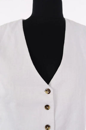 Gilet Songe Lab Blanc en Lin
