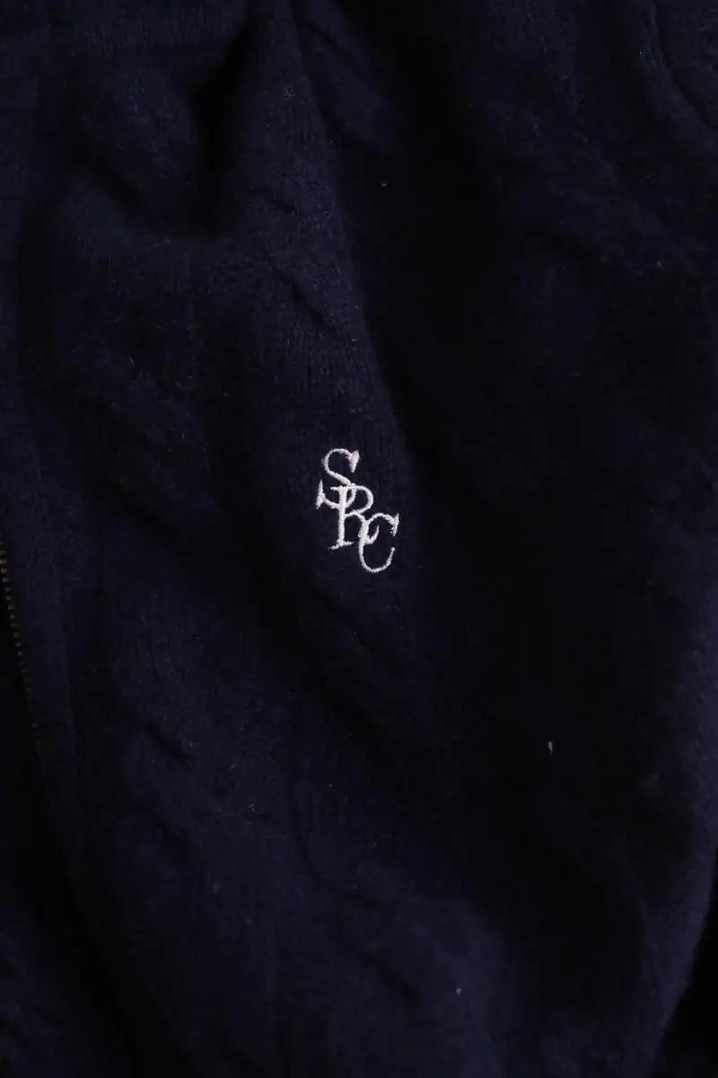 Gilet Sporty & Rich Marine en Cachemire