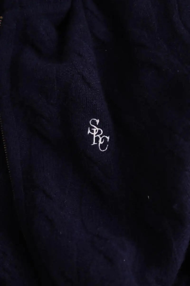 Gilet Sporty & Rich Marine en Cachemire