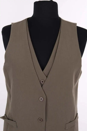 Gilet The Frankie Shop Kaki en Synthétique