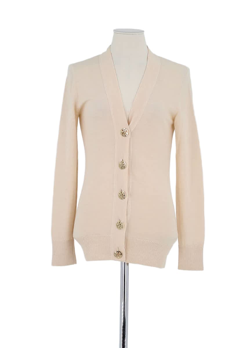 Gilet Tory Burch Beige en Laine, taille XS - Seconde Main