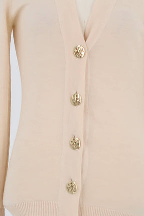 Gilet Tory Burch Beige en Laine