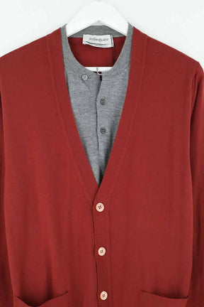 Gilet Yves Saint Laurent Rouge en Laine