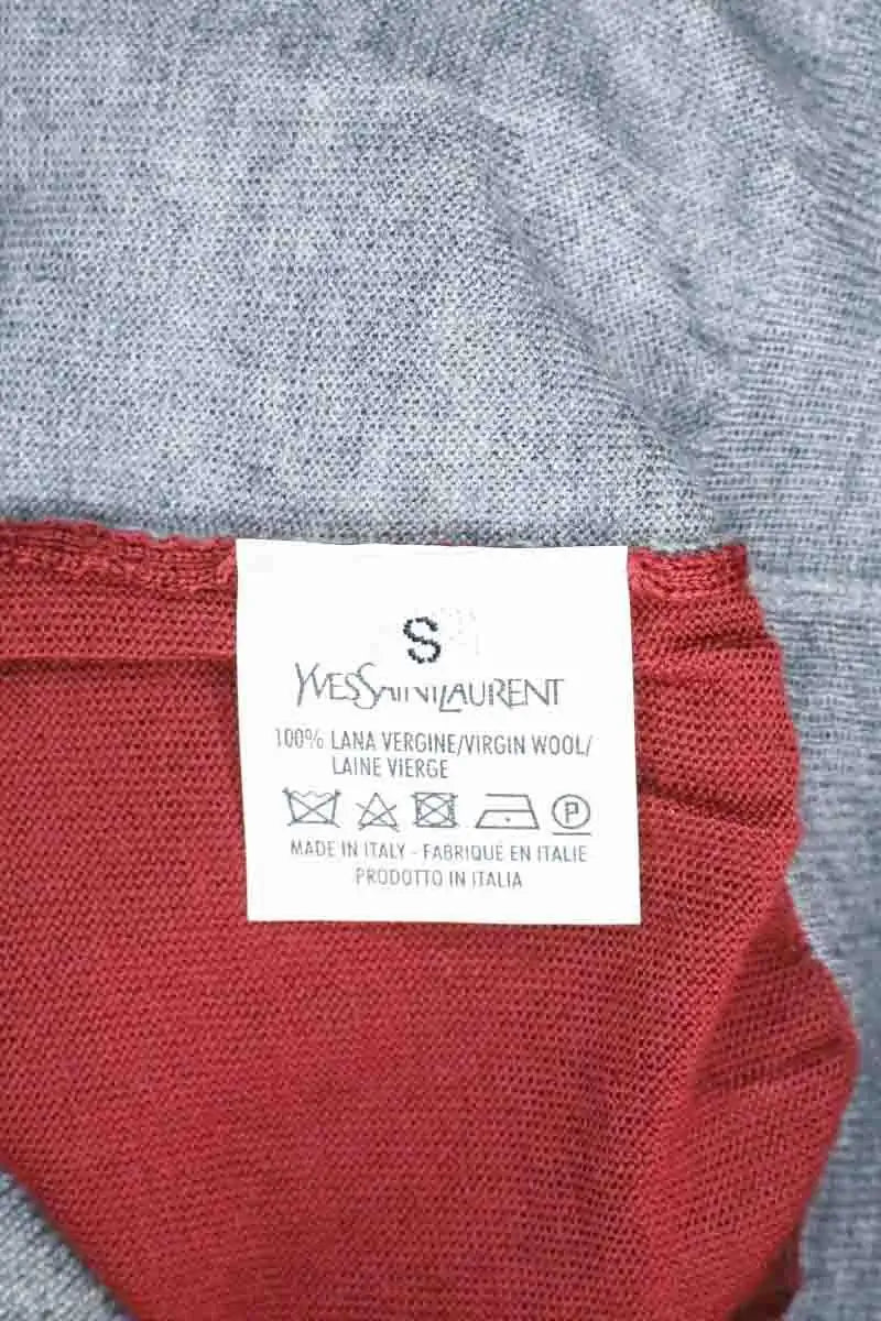 Gilet Yves Saint Laurent Rouge en Laine