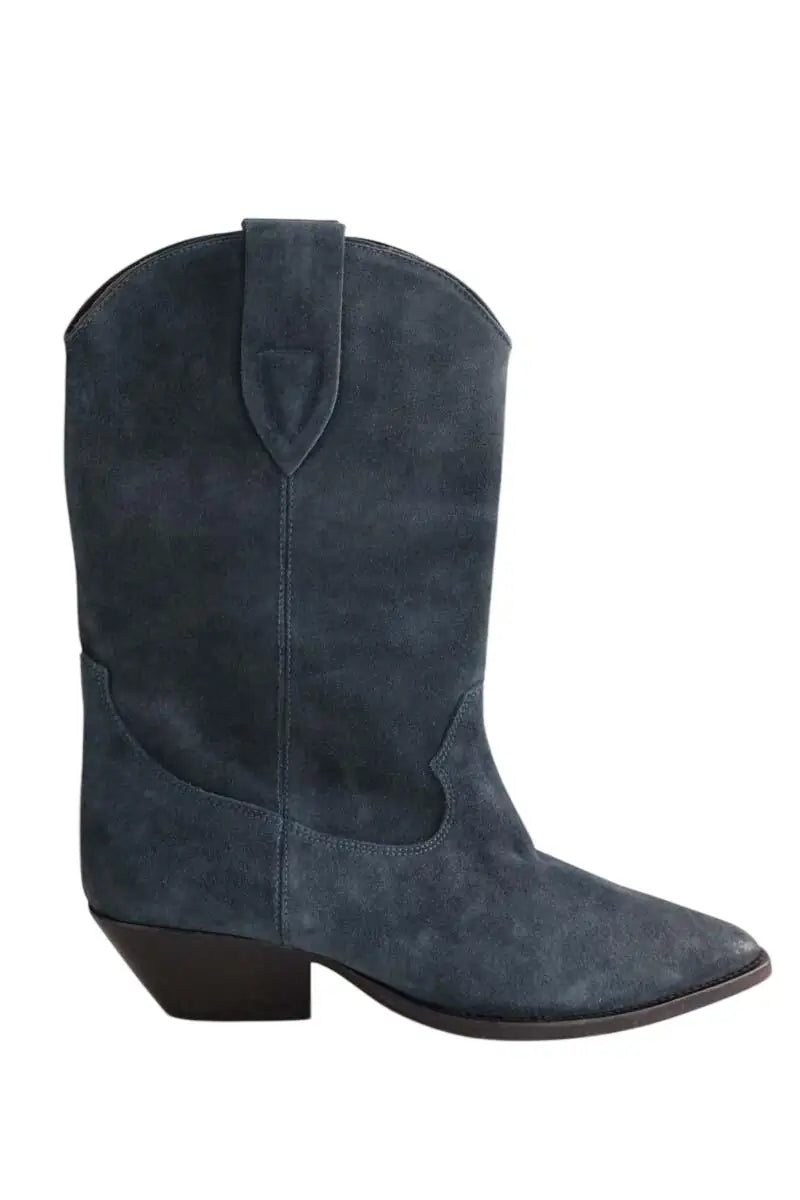Boots western Isabel Marant Bleu en Daim, taille 38 - Seconde Main