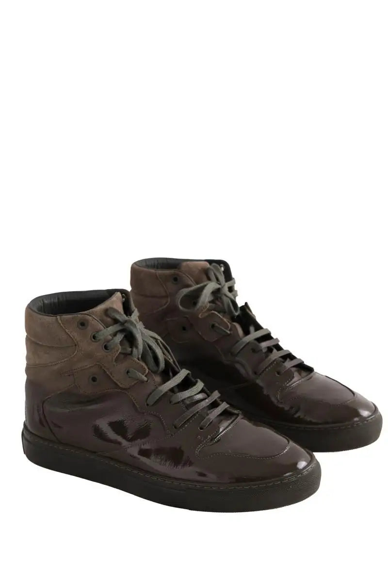 Baskets Balenciaga Kaki en Cuir