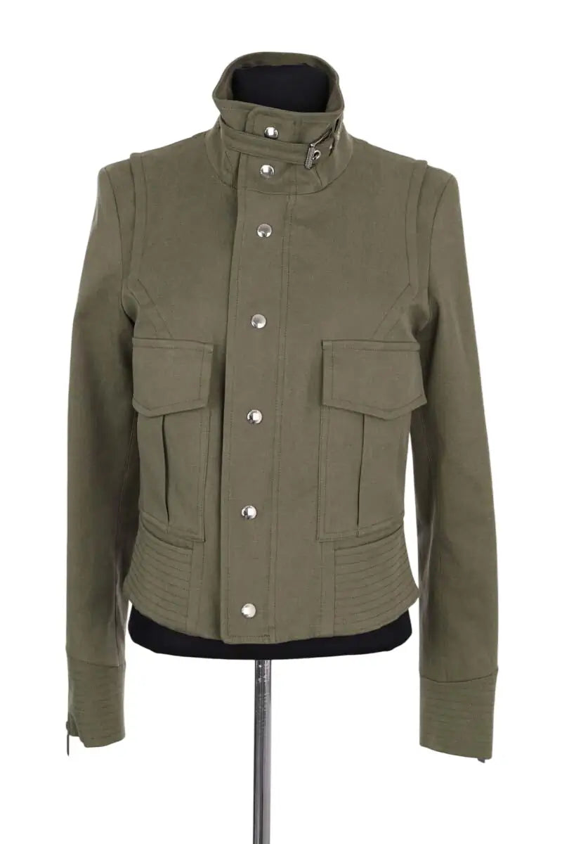 Veste Barbara Bui Kaki en Coton, taille M - Seconde Main