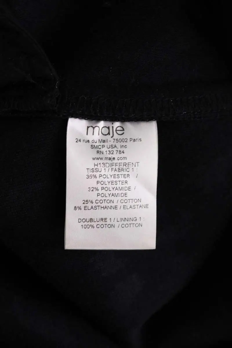 Pantalon Maje Noir en Synthétique