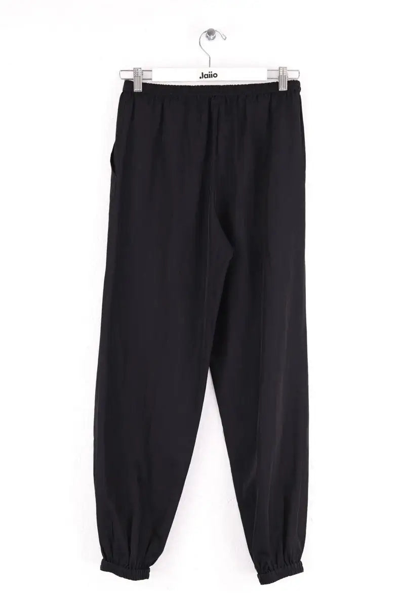 Pantalon Carot Joseph Noir en Soie