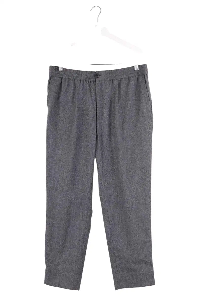 Pantalon droit Ami Gris en Laine, taille M - Seconde Main