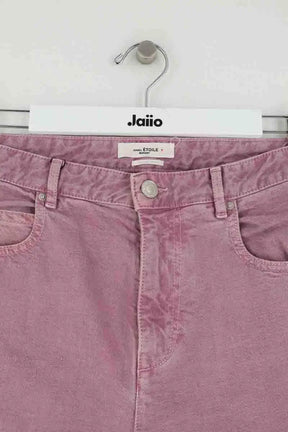 Jean droit Isabel Marant Étoile Lanea Rose en Coton