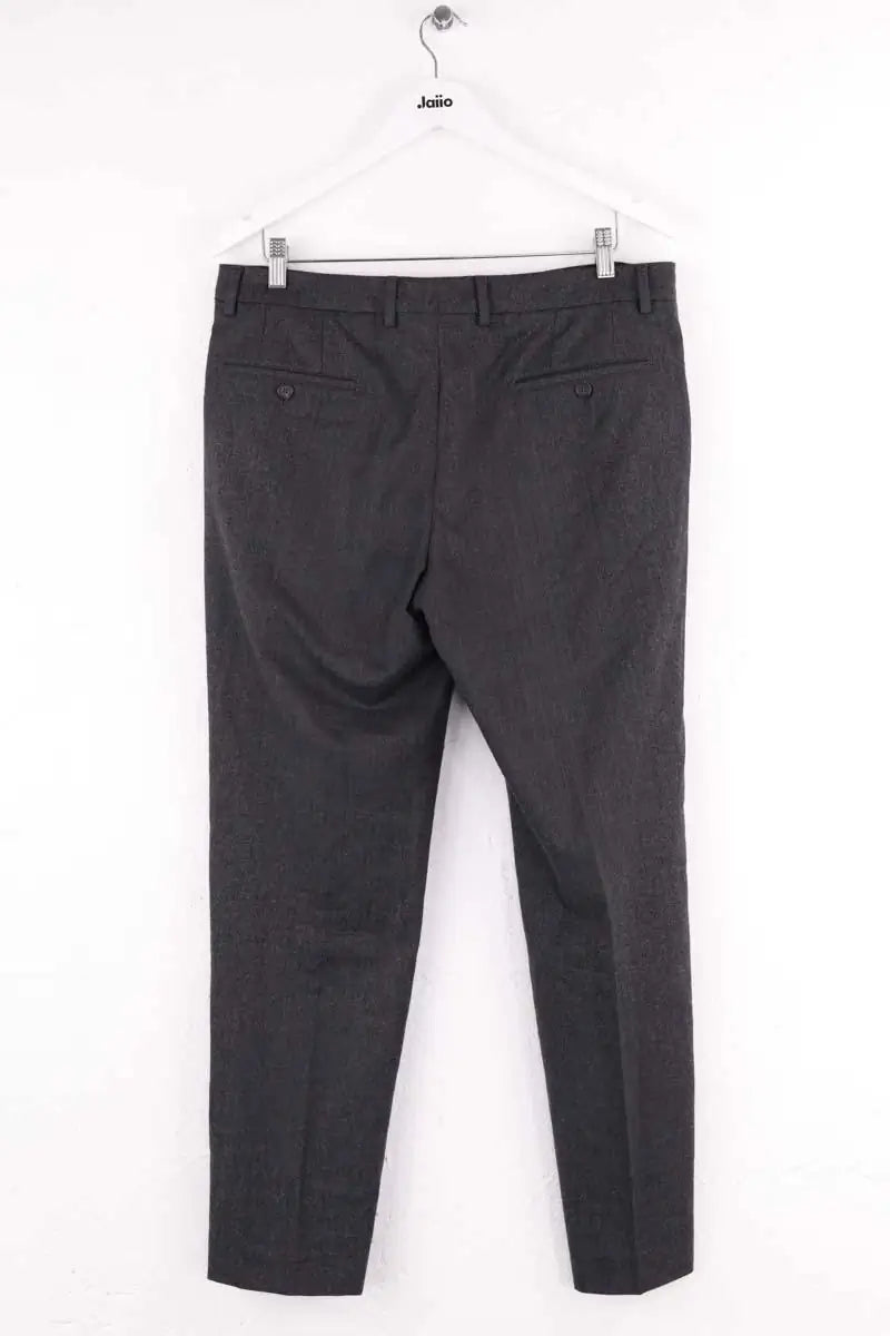 Pantalon droit Ami Anthracite en Laine