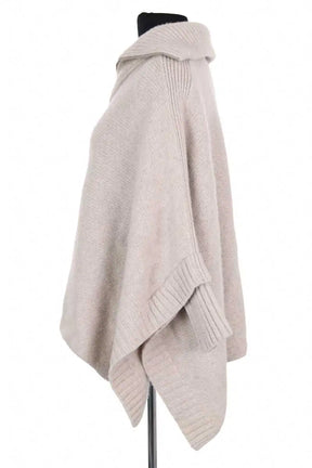 Poncho Kujten Ecru en Cachemire