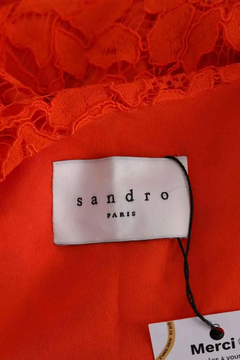 Cardigan Sandro Orange en Synthétique