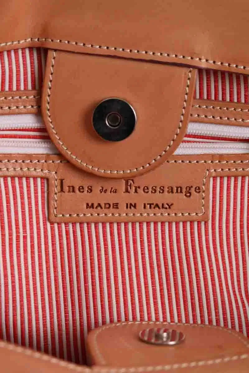 Cabas Ines de la Fressange Rouge en Daim