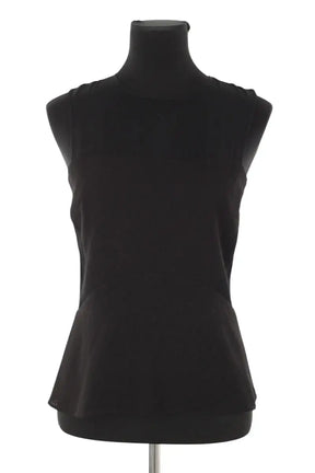 Top sans manche Sandro Noir en Polyester, taille M - Seconde Main
