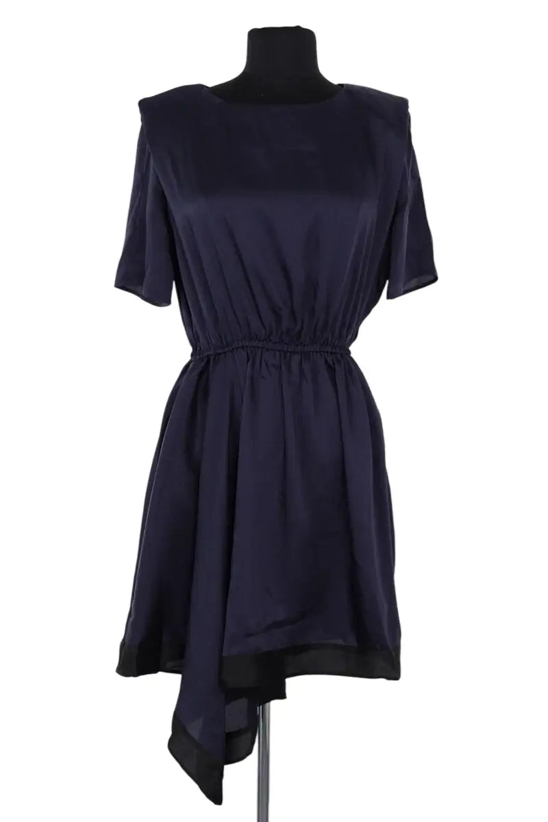 Robe Claudie Pierlot Bleu en Synthétique, taille S - Seconde Main