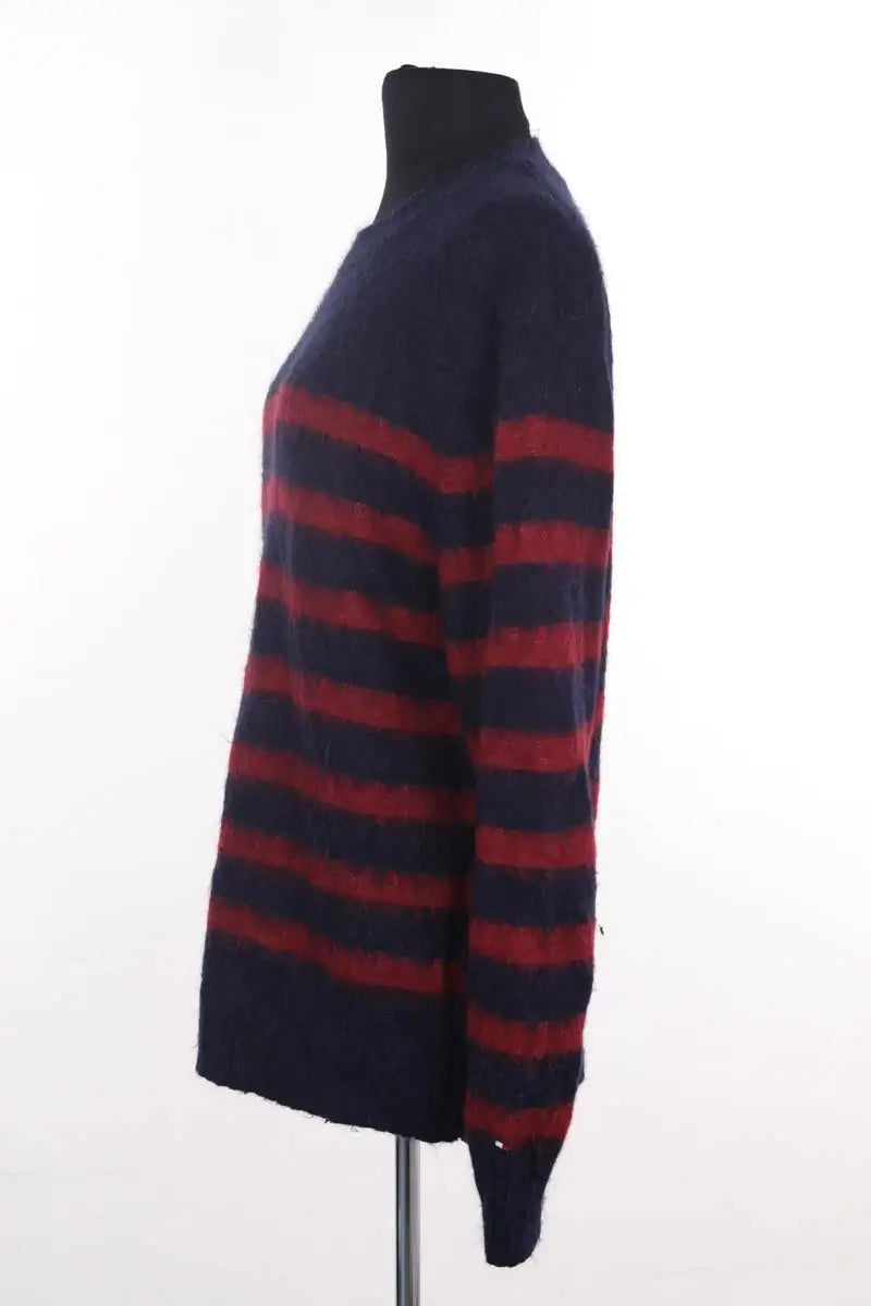 Pull rayé rouge et Tommy Hilfiger Bleu en Synthétique