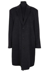 Manteau Boss Anthracite en Laine, taille L - Seconde Main