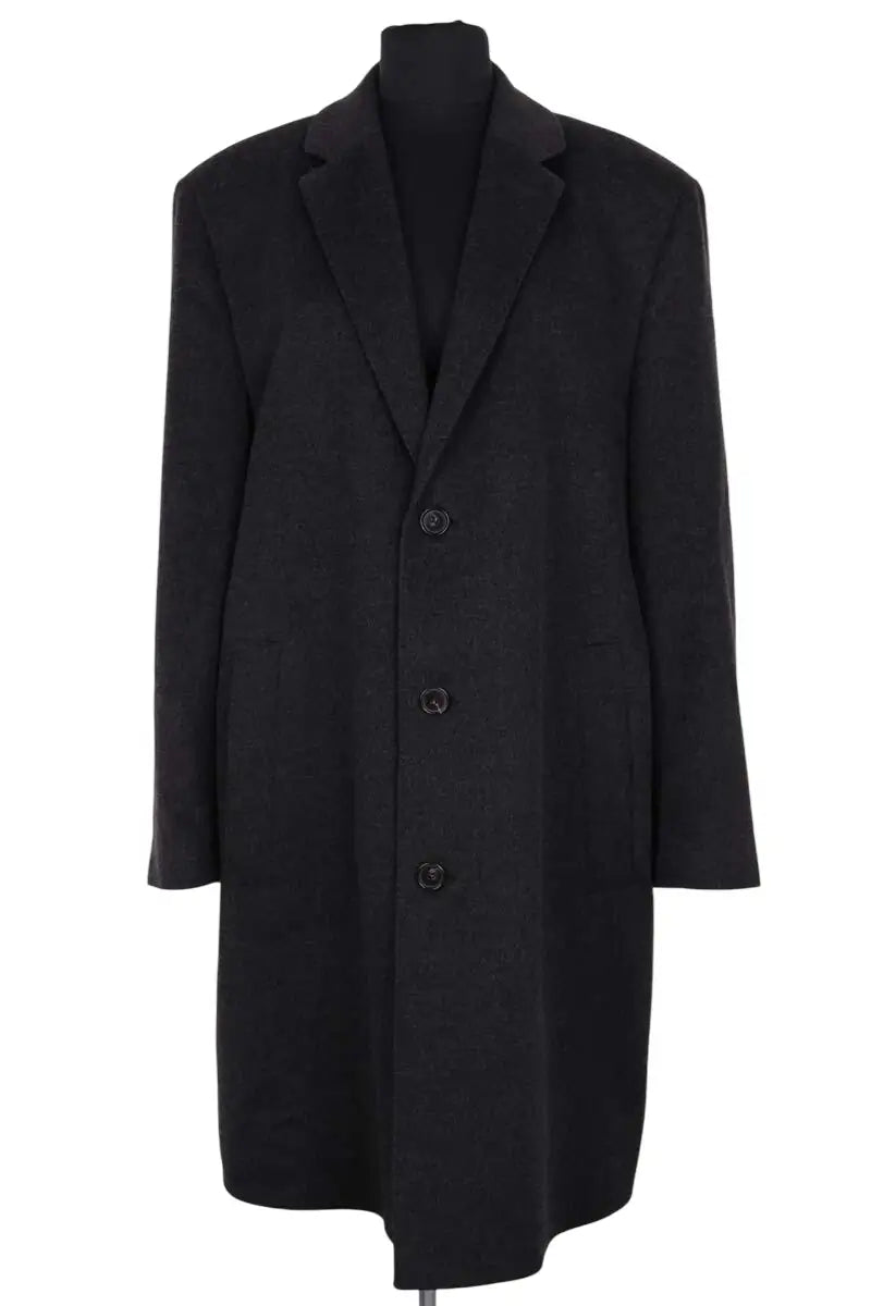 Manteau Boss Anthracite en Laine, taille L - Seconde Main