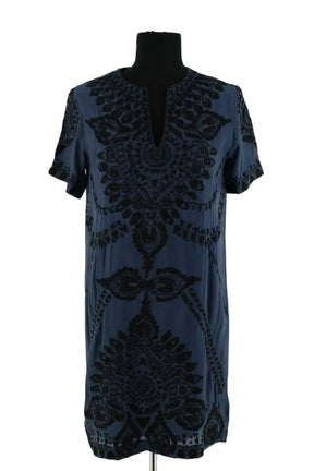 Robe Antik Batik Bleu en Viscose, taille S - Seconde Main