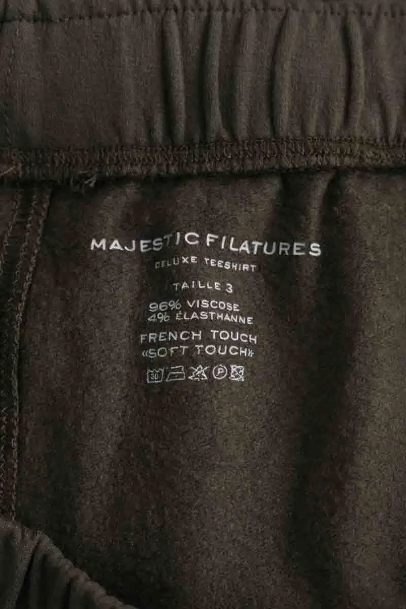 Pantalon Majestic Filatures Kaki en Viscose