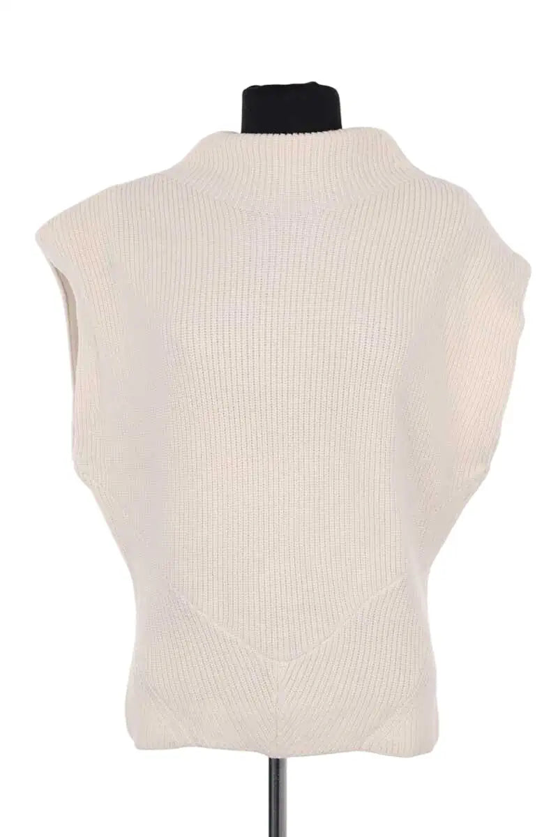Pull sans manches Iro Beige en Laine, taille XS - Seconde Main