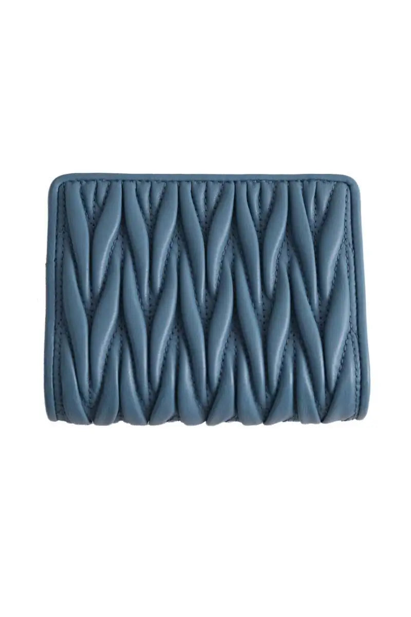 Portefeuille Miu Miu Bleu en Cuir