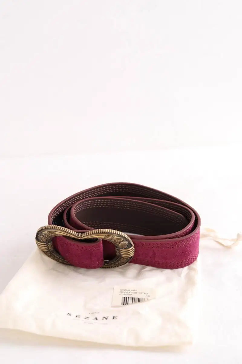 Ceinture en cuir Sézane Violet en Cuir