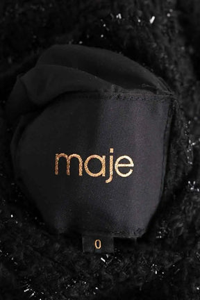 Manteau Maje Noir en Synthétique