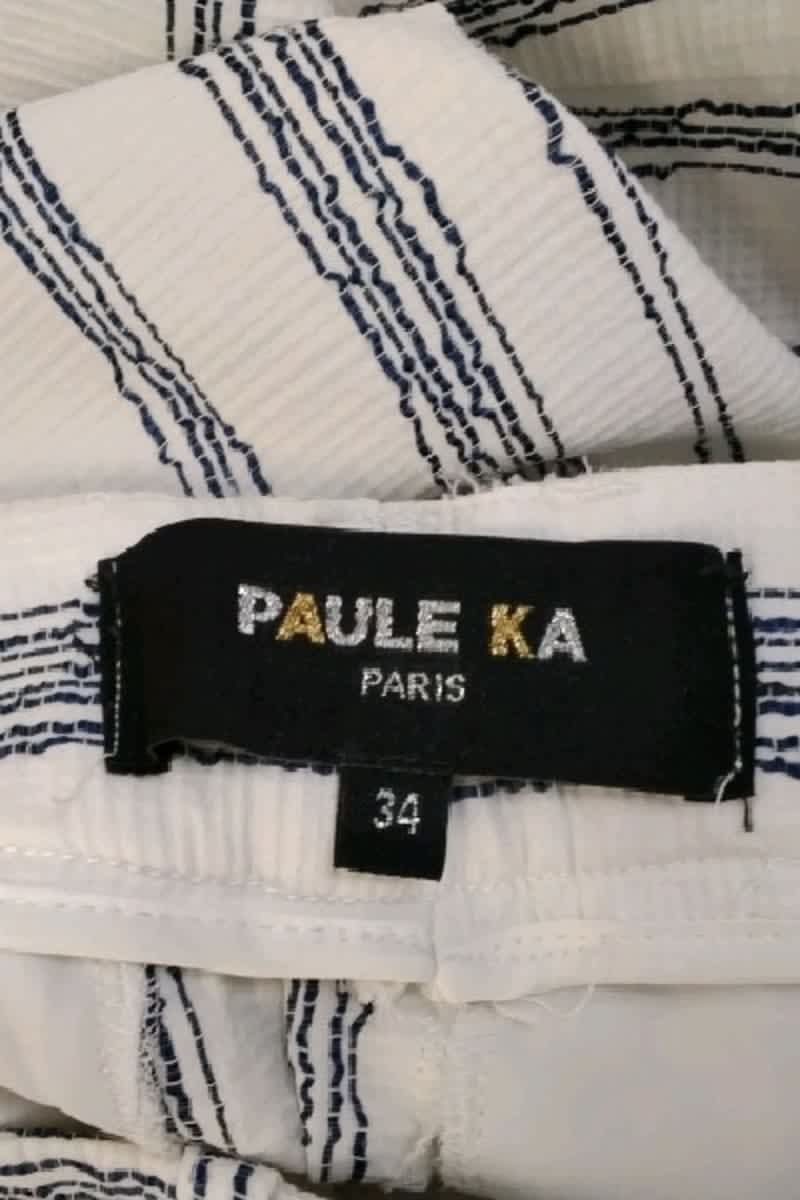 Pantalon droit Paule Ka  Blanc