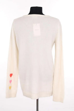 Pull Repeat Blanc en Cachemire