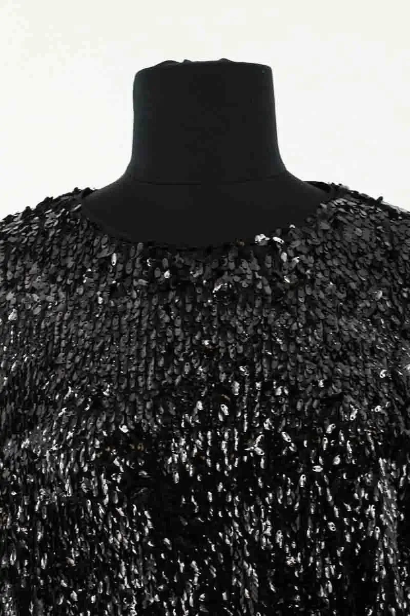 Robe à sequins Des Petits Hauts Noir en Synthétique