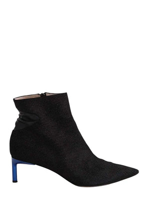 Boots Bettina Vermillon Noir en Cuir, taille 40 - Seconde Main