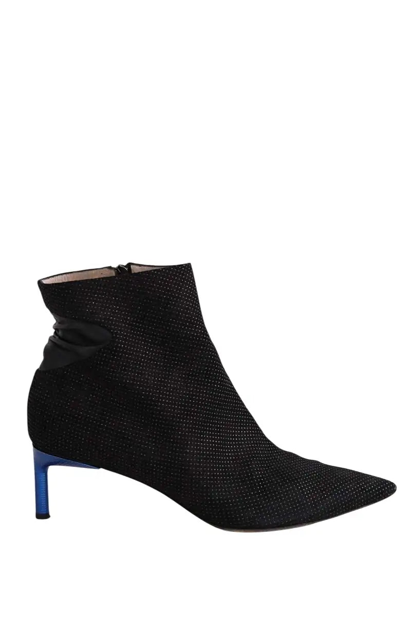 Boots Bettina Vermillon Noir en Cuir, taille 40 - Seconde Main