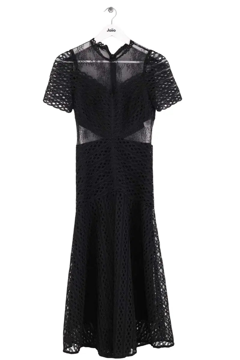 Robe Sandro Noir en Synthétique, taille S - Seconde Main