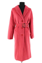 Manteau Tara Jarmon Rose en Laine, taille M - Seconde Main