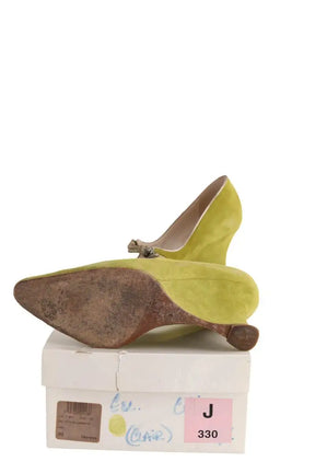 Talons Dior Vert en Daim